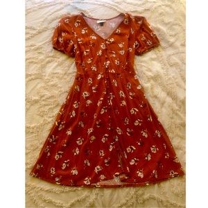 Orange Floral Sundress